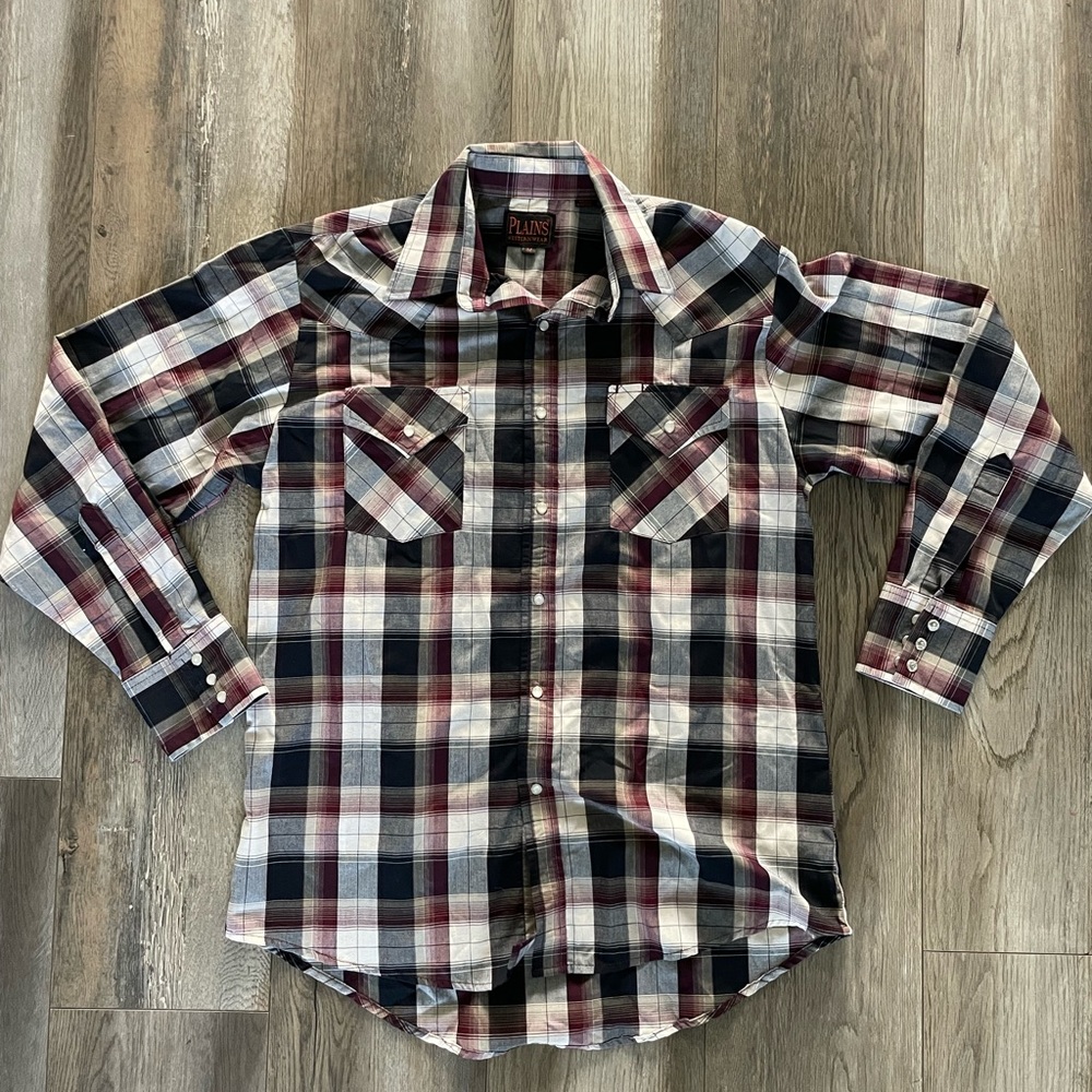 Western Plain Size M button down dress shirt men’s